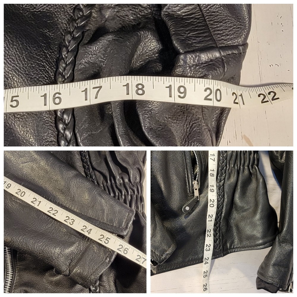 Leather Vintage 80's Biker Motorcycle Bikercore Rock N Roll Negan Jacket XXL - Picture 13 of 13